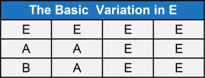tha basic variation in E