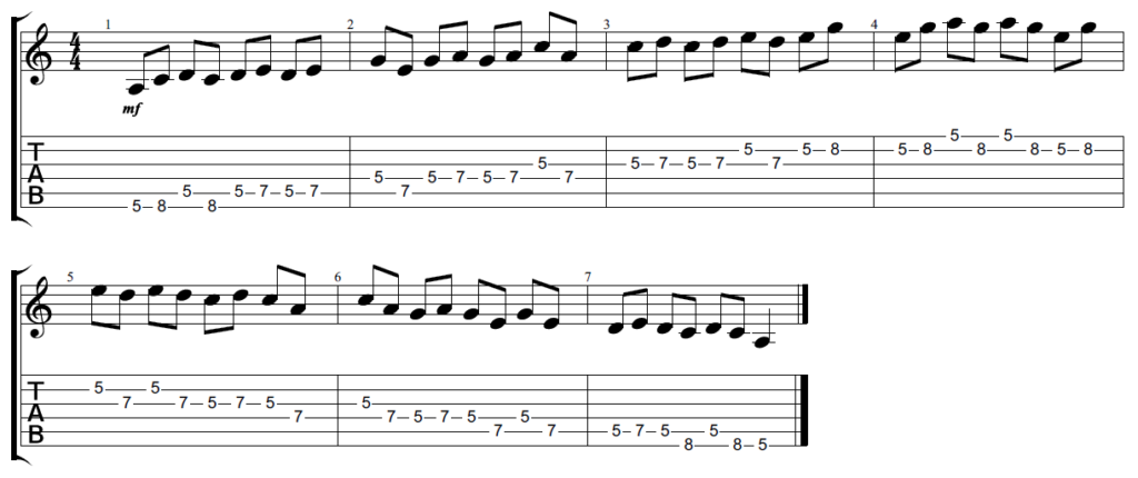 Pentatonic scale sequences